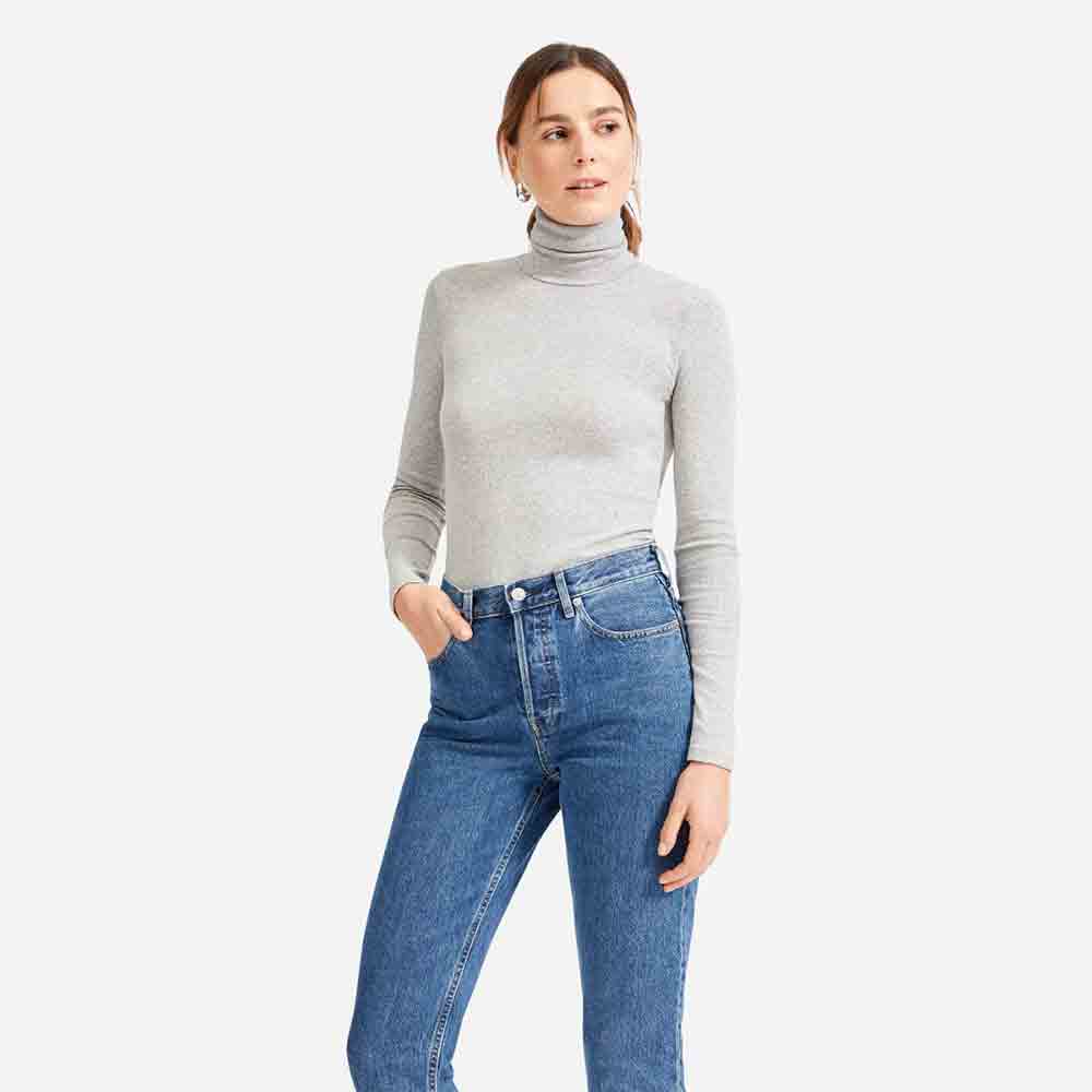Basic Micro Rib Turtleneck - Görsel 3